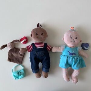 Manhattan Toy Wee Baby Stella Tiny Farmer 12" & Under The Sea Soft Baby Doll Set